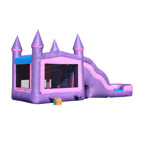 Pink Castle 5-in-1 Combo: Water Slide, Pool & Hoop - Image 2