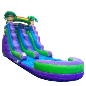 16' Purple Tropical Waterslide & Pool